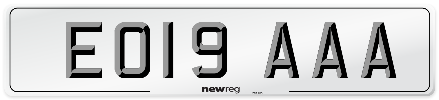 EO19 AAA Number Plate from New Reg